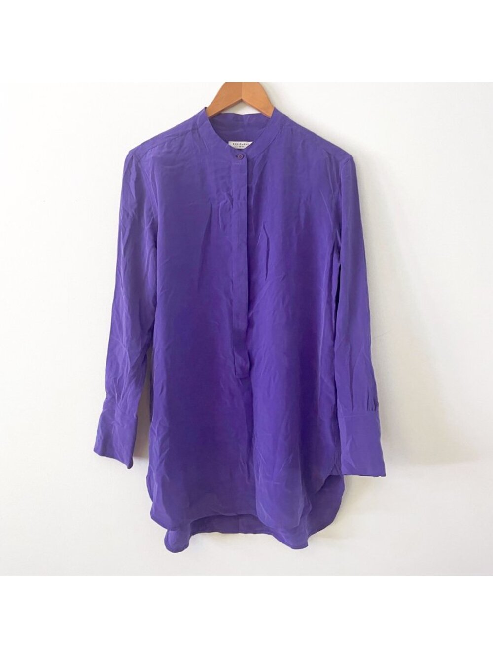 Equipment Femme Purple Silk Tunic, Size Small